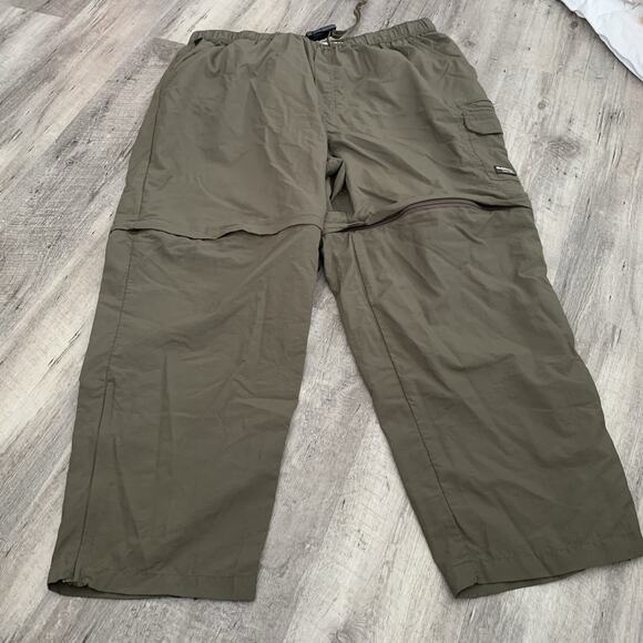 Guide Series Cargo Pants Mens 46 Brown Green Convertible Shorts Hiking Outdoor - Picture 1 of 7